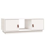 Vidaxl table basse blanc 100x50x35 cm bois massif de pin