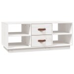 Vidaxl table basse blanc 100x50x41 cm bois massif de pin
