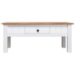 Vidaxl table basse blanc 100x60x45 cm pin massif assortiment panama Vidaxl table basse blanc 100x60x45 cm pin massif assortiment panama