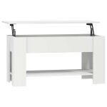 Vidaxl table basse blanc 101x49x52 cm bois d'ing�nierie