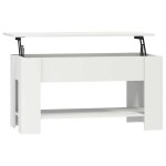 Vidaxl table basse blanc 101x49x52 cm bois d'ingénierie Vidaxl table basse blanc 101x49x52 cm bois d'ingénierie