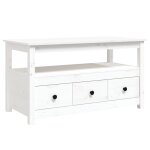 Vidaxl table basse blanc 102x49x55 cm bois massif de pin