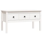 Vidaxl table basse blanc 102x49x55 cm bois massif de pin