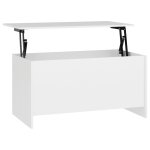 Vidaxl table basse blanc 102x55, 5x52, 5 cm bois d'ing�nierie