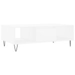 Vidaxl table basse blanc 104x60x35 cm bois d'ingénierie Vidaxl table basse blanc 104x60x35 cm bois d'ingénierie