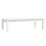Vidaxl table basse blanc 110x50x30 cm bois massif de pin