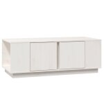 Vidaxl table basse blanc 110x50x40 cm bois massif de pin