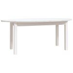 Vidaxl table basse blanc 110x55x45 cm bois massif de pin