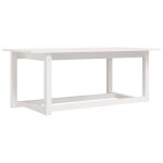 Vidaxl table basse blanc 110x55x45 cm bois massif de pin