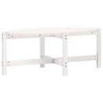 Vidaxl table basse blanc 118x63x45 cm bois massif de pin