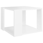 Vidaxl table basse blanc 40x40x30 cm bois d'ing�nierie