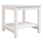 Vidaxl table basse blanc 50x50x45 cm bois massif de pin