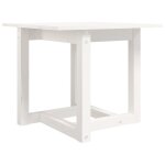 Vidaxl table basse blanc 50x50x45 cm bois massif de pin