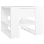 Vidaxl table basse blanc 55, 5x55x45 cm bois d'ing�nierie