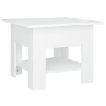 Vidaxl table basse blanc 55x55x42 cm bois d'ing�nierie
