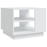 Vidaxl table basse blanc 55x55x43 cm bois d'ingnierie