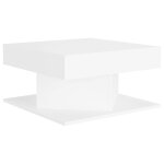 Vidaxl table basse blanc 57x57x30 cm bois d'ing�nierie