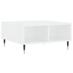 Vidaxl table basse blanc 60x60x30 cm bois d'ing�nierie