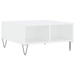 Vidaxl table basse blanc 60x60x30 cm bois d'ing�nierie