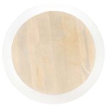 Vidaxl table basse blanc 68x68x30 cm bois de manguier solide