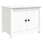 Vidaxl table basse blanc 71x49x55 cm bois massif de pin