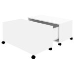 Vidaxl table basse blanc 75x75x38 cm bois d'ing�nierie