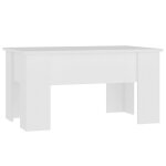 Vidaxl table basse blanc 79x49x41 cm bois d'ing�nierie