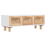 Vidaxl table basse blanc 80x40x30 cm bois d'ingnierie et pin massif