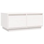 Vidaxl table basse blanc 80x50x35 cm bois massif de pin