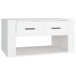 Vidaxl table basse blanc 80x50x40 cm bois d'ingénierie Vidaxl table basse blanc 80x50x40 cm bois d'ingénierie
