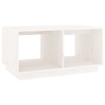 Vidaxl table basse blanc 80x50x40 cm bois massif de pin