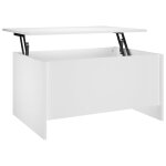 Vidaxl table basse blanc 80x55, 5x41, 5 cm bois d'ing�nierie