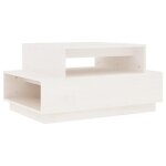 Vidaxl table basse blanc 80x55x40, 5 cm bois massif de pin