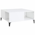 Vidaxl table basse blanc 80x80x36, 5 cm bois d'ing�nierie