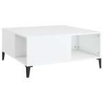 Vidaxl table basse blanc 80x80x36, 5 cm bois d'ingnierie