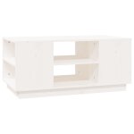 Vidaxl table basse blanc 90x49x40, 5 cm bois massif de pin