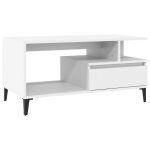 Vidaxl table basse blanc 90x49x45 cm bois d'ingénierie Vidaxl table basse blanc 90x49x45 cm bois d'ingénierie