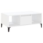 Vidaxl table basse blanc 90x50x36, 5 cm bois d'ing�nierie