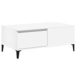 Vidaxl table basse blanc 90x50x36, 5 cm bois d'ingnierie
