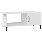 Vidaxl table basse blanc 90x50x40 cm bois d'ing�nierie