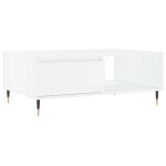 Vidaxl table basse blanc 90x60x35 cm bois d'ing�nierie