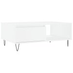Vidaxl table basse blanc 90x60x35 cm bois d'ingnierie