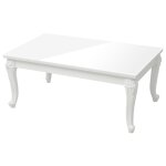 Vidaxl table basse blanc brillant 100x50x42 cm bois d'ing�nierie