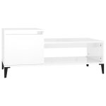 Vidaxl table basse blanc brillant 100x50x45 cm bois d'ing�nierie