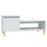 Vidaxl table basse blanc brillant 100x50x45 cm bois d'ing�nierie