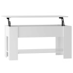 Vidaxl table basse blanc brillant 101x49x52 cm bois d'ing�nierie