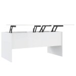 Vidaxl table basse blanc brillant 102x50, 5x46, 5 cm bois d'ing�nierie