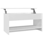 Vidaxl table basse blanc brillant 102x50x52, 5 cm bois d'ing�nierie