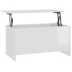 Vidaxl table basse blanc brillant 102x55, 5x52, 5 cm bois d'ing�nierie