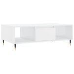 Vidaxl table basse blanc brillant 104x60x35 cm bois d'ing�nierie